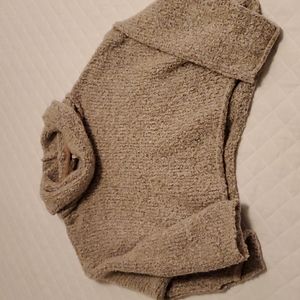 Free People, cowl neck tan sweater